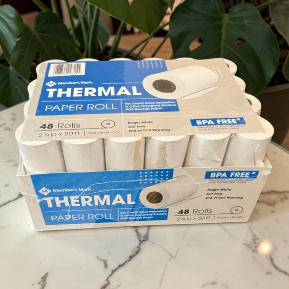 Member's Mark Other - Member's Mark Thermal Paper Rolls - 48 Rolls - 2 1/4" x 50 Ft. - NEW